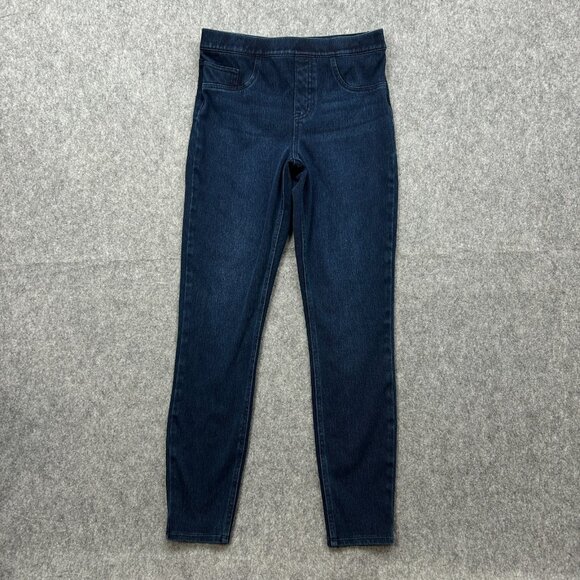 Spanx Pull On Jean-ish Ankle Leggings Jeans Women's Size Medium Medium Wash - Picture 2 of 13